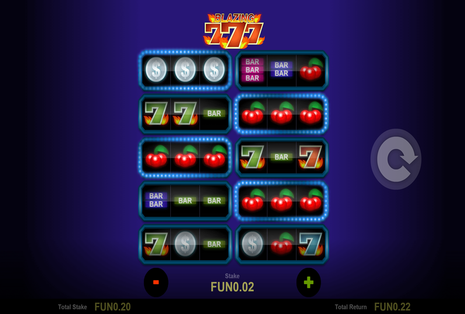 Blazing Sevens screenshot